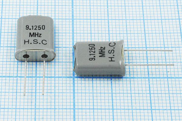 Кварцевый резонатор 9,125 МГц - 9125 HC49U 20 1Г +SL (9.1250 MHz H.S.C)