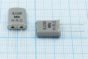 Кварцевый резонатор 9,125 МГц - 9125 HC49U 20 1Г +SL (9.1250 MHz H.S.C)