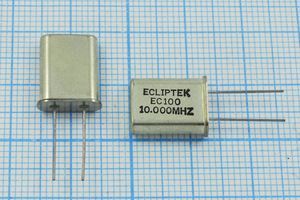 Кварцевый резонатор 10 МГц - 10000 HC49U 18 EU[HC49U] 1Г (ECLIPTEK)