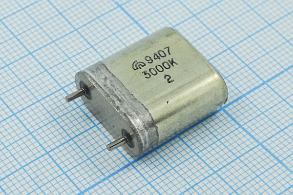 Кварцевый резонатор 3 МГц - 3000 HC6U БА 1Г (3000К)
