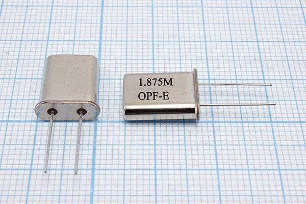 Кварцевый резонатор 1,875 МГц - 1875 HC49U S 10 30/-40~85C 1Г (1.875M 0PF-E)