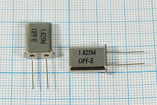 Кварцевый резонатор 1,825 МГц - 1825 HC49U S 10 30/-40~85C 1Г (1.825M 0PF-E)
