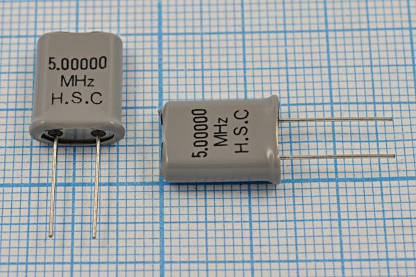 Кварцевый резонатор 5 МГц - 5000 HC49U 20 1Г +SL (HSC)