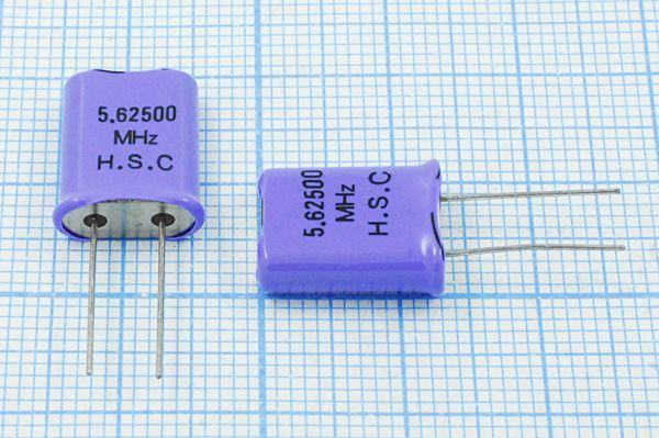 Кварцевый резонатор 5,625 МГц - 5625 HC49U 20 1Г +SL (HSC)