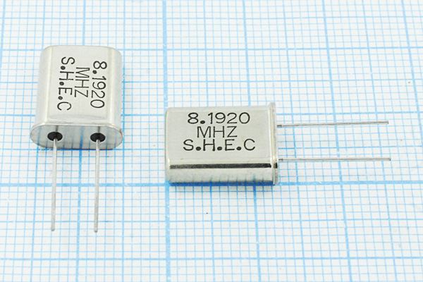 Кварцевый резонатор 8,192 МГц - 8192 HC49U 16 1Г (SHEC)