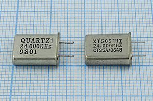 Кварцевый резонатор 24 МГц - 24000 HC49U 1Г (разная) Кварцевый резонатор 24 МГц - 24000 HC49U 1Г (разная)