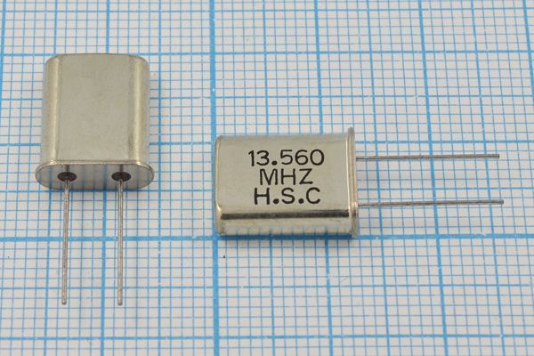 Кварцевый резонатор 13,56 МГц - 13560 HC49U S 1Г (HSC)