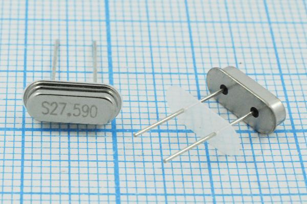 Кварцевый резонатор 27,59 МГц - 27590 HC49S2 S 10 30/-40~85C 49S3[SDE] 1Г +IS