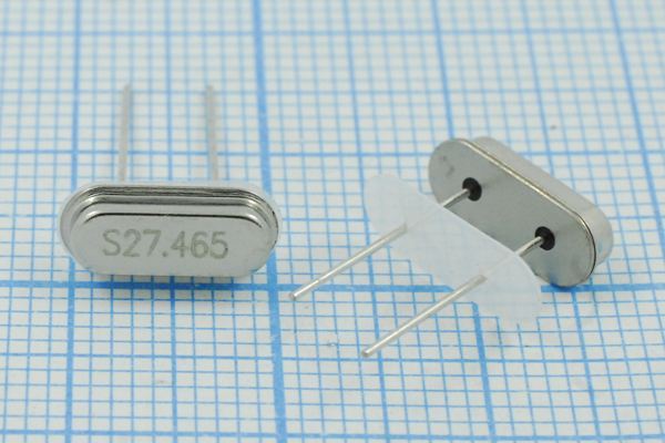 Кварцевый резонатор 27,465 МГц - 27465 HC49S2 S 10 30/-40~85C 49S3[SDE] 1Г +IS