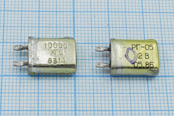 Кварцевый резонатор 10 МГц - 10000 МВ 7,5 40/-60~100C РГ05МВ-15ЕТ 1Г