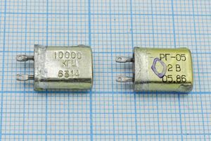 Кварцевый резонатор 10 МГц - 10000 МВ 7,5 40/-60~100C РГ05МВ-15ЕТ 1Г