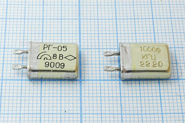 Кварцевый резонатор 10 МГц - 10000 МВ S 2,5 15/+75~85C РГ05МВ-14КН 1Г
