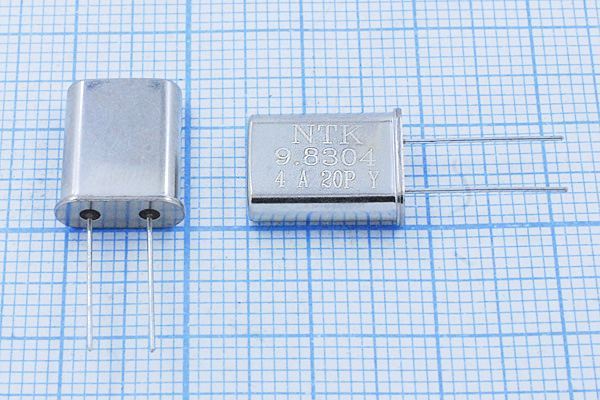 Кварцевый резонатор 9,8304 МГц - 9830,4 HC49U 20 1Г (NTK 20pf)
