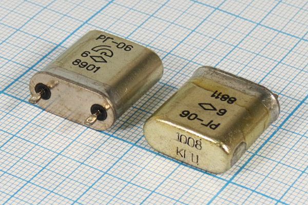 Кварцевый резонатор 1,008 МГц - 1008 БВ РГ06БВ 1Г