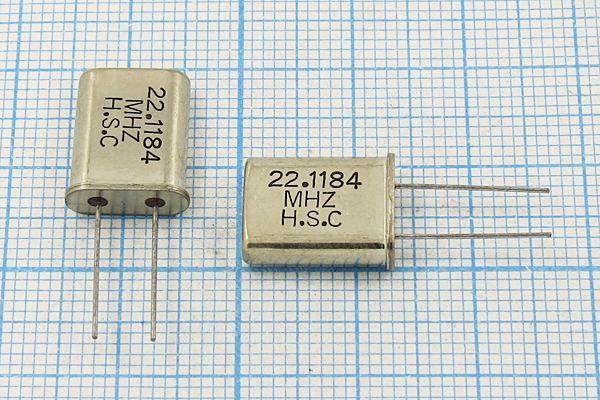 Кварцевый резонатор 22,1184 МГц - 22118,4 HC49U 20 1Г (HSC)