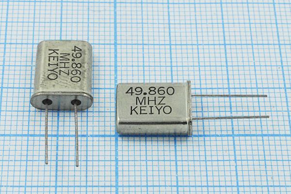 Кварцевый резонатор 49,86 МГц - 49860 HC49U S 3Г (KEIYO)