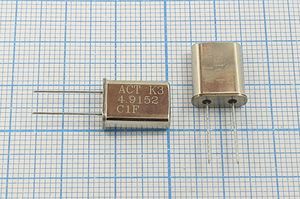 Кварцевый резонатор 4,9152 МГц - 4915,2 HC49U 30 GO[ACTHC49U] 1Г (ACT)