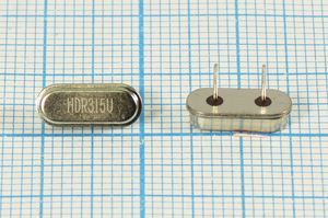 Кварцевый резонатор 315 МГц - 315000 HC49S3 240 HDR315M49U 5мм (HDR315U)