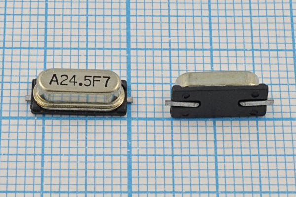 Кварцевый резонатор 24,576 МГц - 24576 SMD49S4 18 ABLS 1Г (A24.5F7)