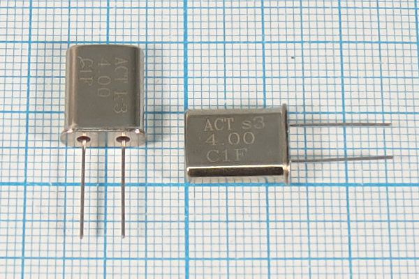 Кварцевый резонатор 4 МГц - 4000 HC49U 30 30 GO[ACTHC49U] 1Г (ACT)