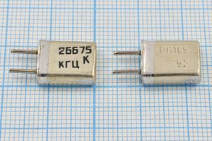 Кварцевый резонатор 26,675 МГц - 26675 HC25U 20 20/-10~60C РК169МА-7АП 3Г Кварцевый резонатор 26,675 МГц - 26675 HC25U 20 20/-10~60C РК169МА-7АП 3Г