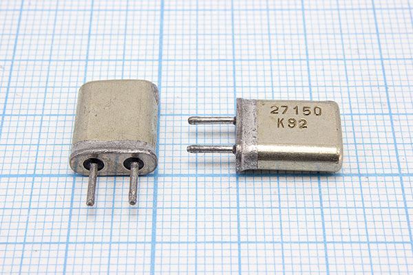 Кварцевый резонатор 27,15 МГц - 27150 HC25U МА 1Г (27150 К92)