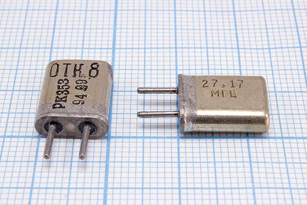 Кварцевый резонатор 27,17 МГц - 27170 HC25U РК353МА 3Г