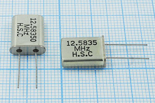 Кварцевый резонатор 12,5835 МГц - 12583,5 HC49U 20 1Г (HSC)