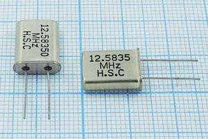 Кварцевый резонатор 12,5835 МГц - 12583,5 HC49U 20 1Г (HSC)