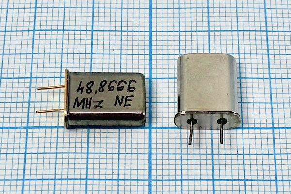 Кварцевый резонатор 48,86666 МГц - 48866,66 HC49U 32 3Г 5мм (48.86666MHz NE)