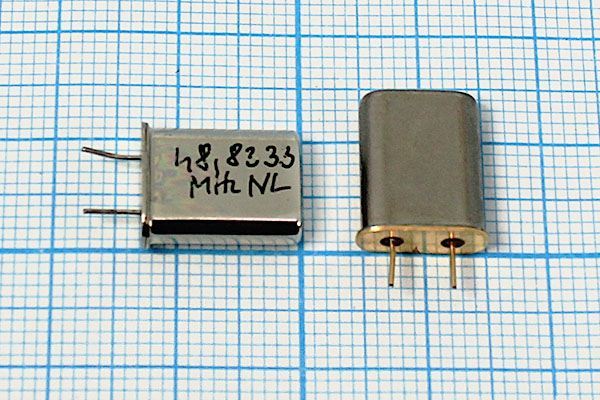 Кварцевый резонатор 48,8333 МГц - 48833,3 HC49U 32 3Г 5мм (48,8333М)