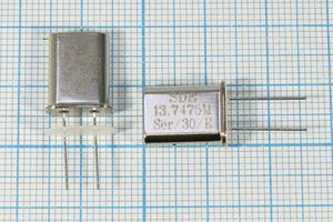 Кварцевый резонатор 13,7475 МГц - 13747,5 HC49U S 10 30/-40~85C 49U[SDE] 1Г +IS