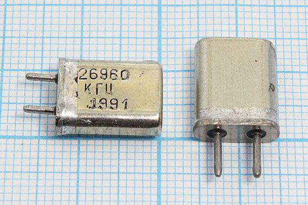 Кварцевый резонатор 26,96 МГц - 26960 HC25U МА 1Г (26960кГц)
