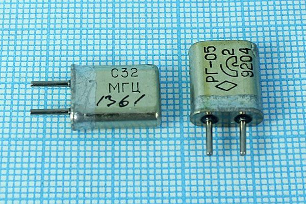 Кварцевый резонатор 32 МГц - 32000 HC25U РГ05МА 3Г (С32 РГ-05)