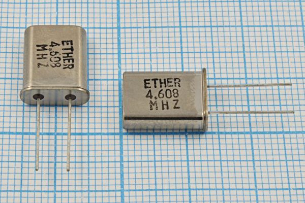Кварцевый резонатор 4,608 МГц - 4608 HC49U 16 1Г (ETHER)