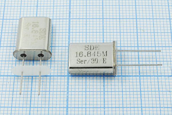 Кварцевый резонатор 16,845 МГц - 16845 HC49U S 10 30/-40~85C 49U[SDE] 1Г +IS