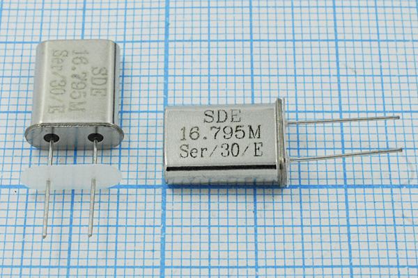Кварцевый резонатор 16,795 МГц - 16795 HC49U S 10 30/-40~85C 49U[SDE] 1Г +IS