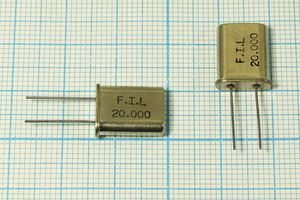 Кварцевый резонатор 20 МГц - 20000 HC49U S 1Г (F.I.L)