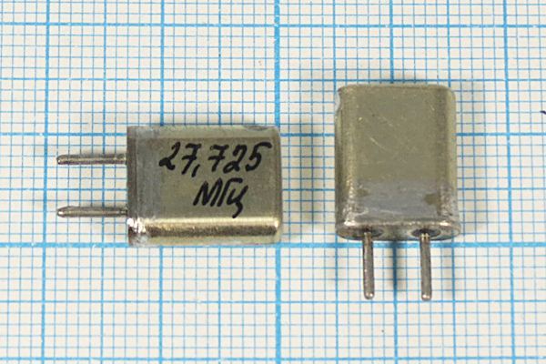 Кварцевый резонатор 27,725 МГц - 27725 HC25U МА 3Г (27,725МГц)