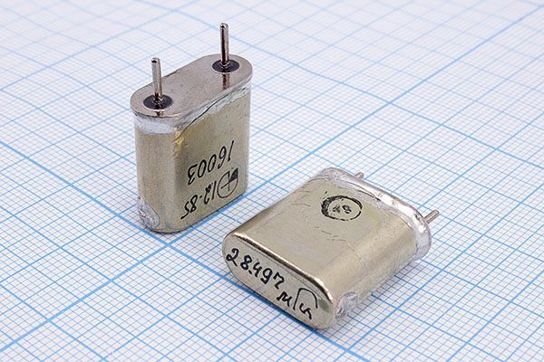 Кварцевый резонатор 28,497 МГц - 28497 HC6U 15 /-10~60C БА-14БГ 3Г