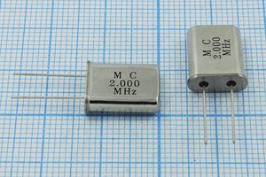 Кварцевый резонатор 2 МГц - 2000 HC49U 12 30 20/-20~70C 1Г (MC) Кварцевый резонатор 2 МГц - 2000 HC49U 12 30 20/-20~70C 1Г (MC)