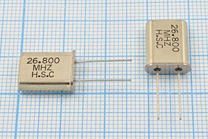 Кварцевый резонатор 26,8 МГц - 26800 HC49U 6 1Г (26.800 MHZ H.S.C.) Кварцевый резонатор 26,8 МГц - 26800 HC49U 6 1Г (26.800 MHZ H.S.C.)