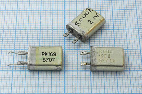 Кварцевый резонатор 8 МГц - 8000 МВ S РК169МВ 1Г