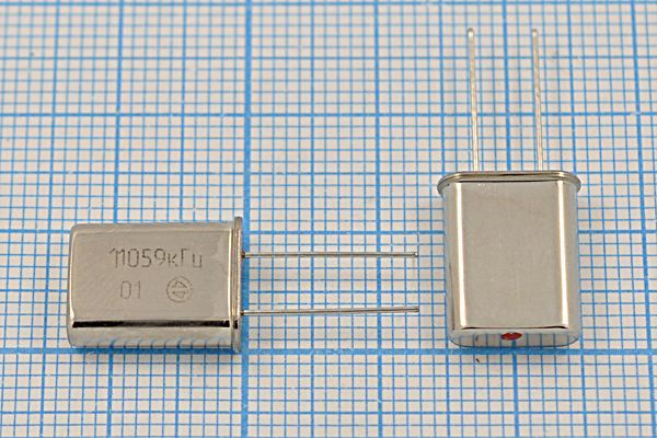 Кварцевый резонатор 11,059 МГц - 11059 HC49U S 15 РК374МД 1Г 60 Ом