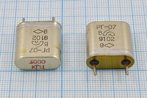 Кварцевый резонатор 3 МГц - 3000 HC6U 15 20/-10~60C РГ07БА-6АП 1Г Кварцевый резонатор 3 МГц - 3000 HC6U 15 20/-10~60C РГ07БА-6АП 1Г