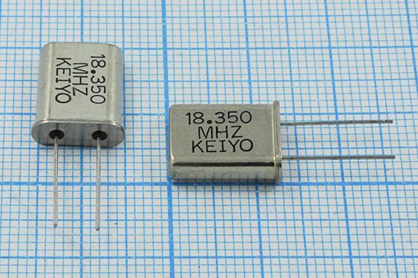 Кварцевый резонатор 18,35 МГц - 18350 HC49U 20 1Г (KEIYO)