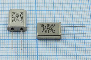 Кварцевый резонатор 18,35 МГц - 18350 HC49U 20 1Г (KEIYO)
