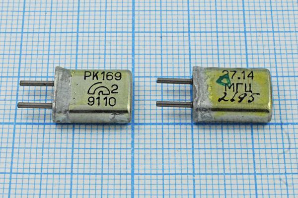 Кварцевый резонатор 27,14 МГц - 27140 HC25U 15 40/-40~70C РК169МА-6ВТ 3Г (РК169