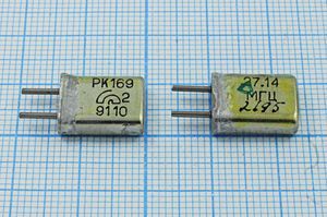 Кварцевый резонатор 27,14 МГц - 27140 HC25U 15 40/-40~70C РК169МА-6ВТ 3Г (РК169 Кварцевый резонатор 27,14 МГц - 27140 HC25U 15 40/-40~70C РК169МА-6ВТ 3Г (РК169