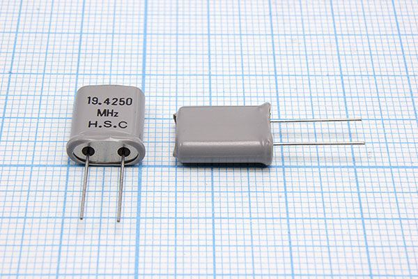 Кварцевый резонатор 19,425 МГц - 19425 HC49U 30 1Г +SL (HSC)